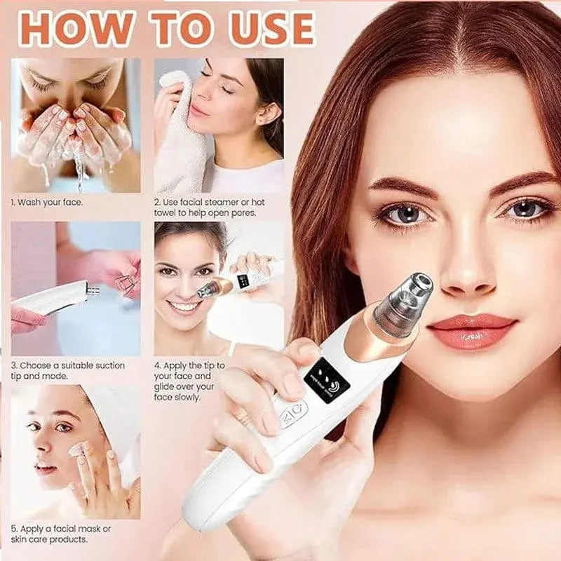 Digital Blackhead Remover Vacuum – Electric Pore Cleaner & Acne Remover Facial Tool AetherNest