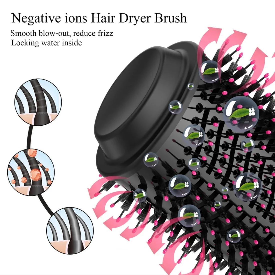 3 in 1 Hot Air Brush – Hair Dryer, Straightener & Volumizer