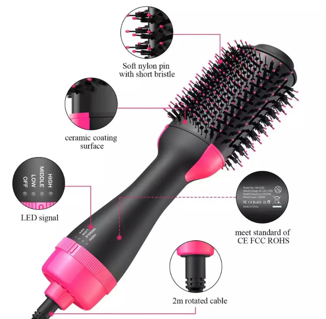 3 in 1 Hot Air Brush – Hair Dryer, Straightener & Volumizer